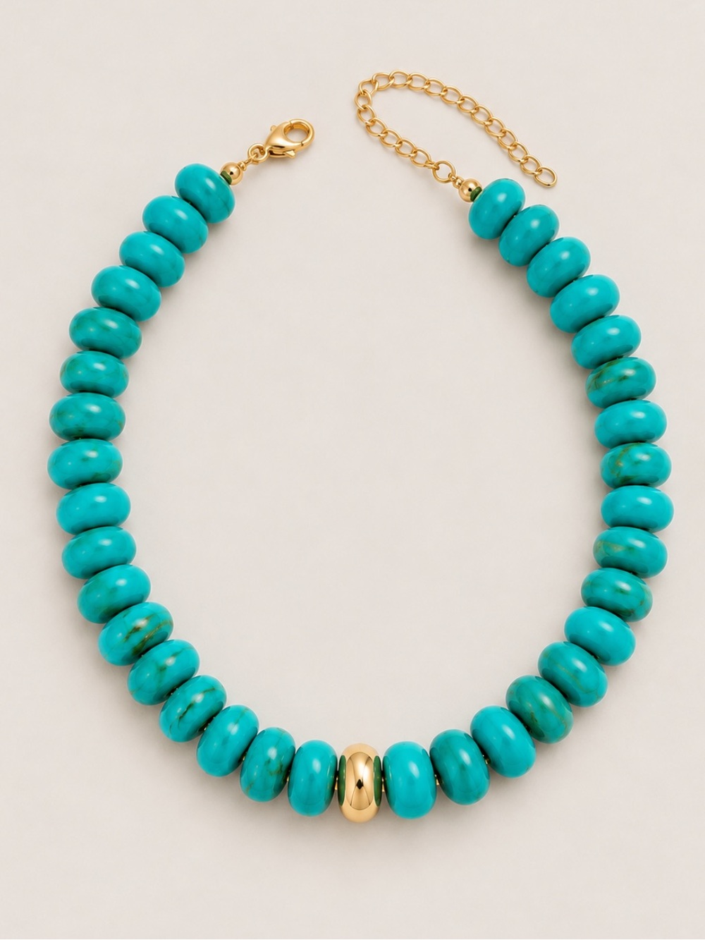 New! Turquoise Beaded Colorful Dopamine Necklace NWOT - Picture 2 of 3